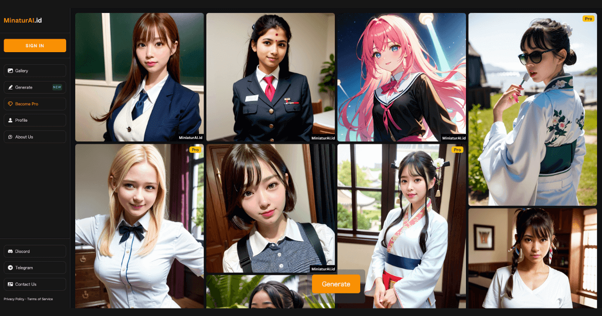 Demo AI Generator - Miniatur AI menghasilkan gambar AI berkualitas tinggi